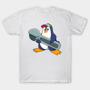 Penguin as Mechaic with Tool T-Shirt